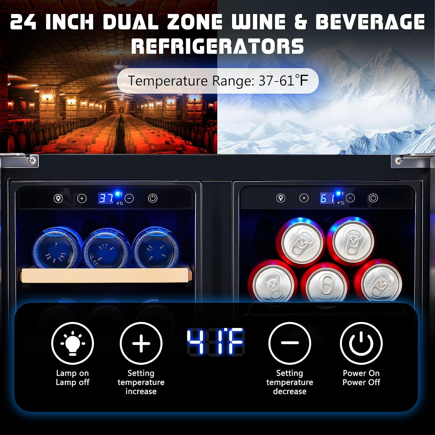 Getränkekühlschrank, 24-Zoll-D – Wine And Beer Undercounter Fridge Bewertung und Preis