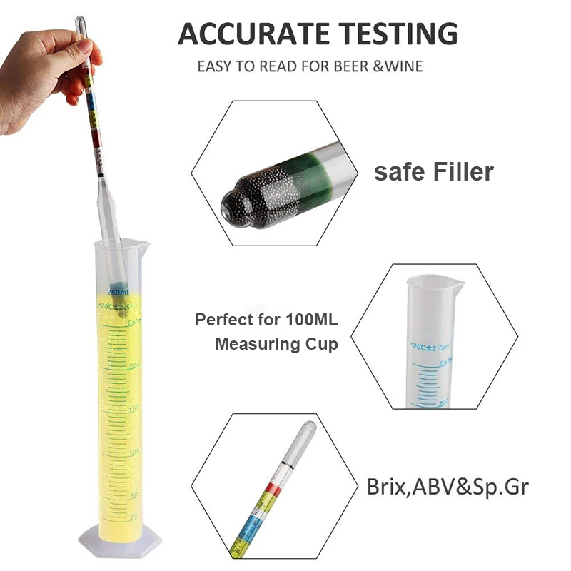 2 teile/los Hydro meter Tester – Wine Beer And Mead Bewertung und Preis